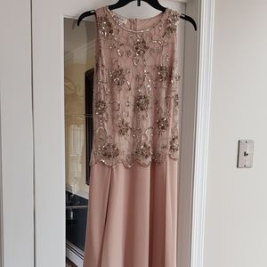 Formal gown with shawl